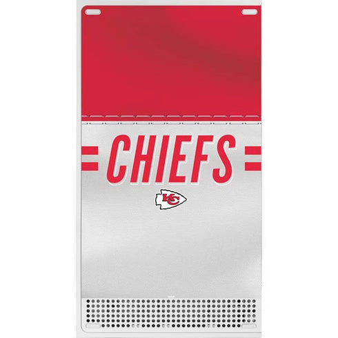 NFL Kansas City Chiefs White Striped Xbox Series S Console Skin